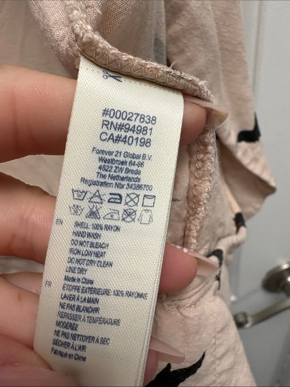I Love H81 Blush Pink Open-Front Bird Print Cardigan Size Medium